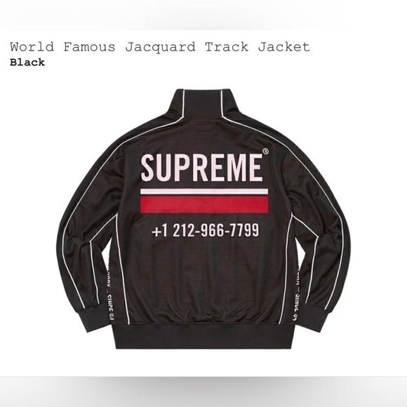 World Famous Jacquard Track Jacket “black” - Picture 4 of 5